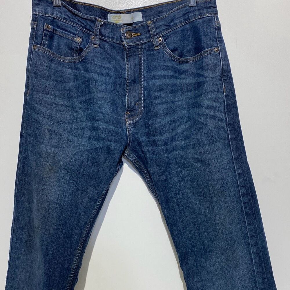 Levi's Men's Blue Signature Gold Cotton Regular Straight Leg Jeans Size 34x32